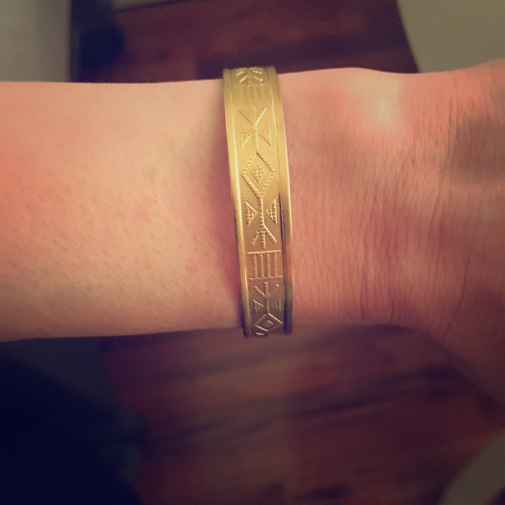 Gold Cuff - Native American inspired design